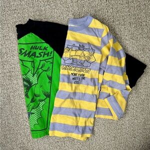 Transformers and Hulk Kids Long Sleeve Shirts - 4T